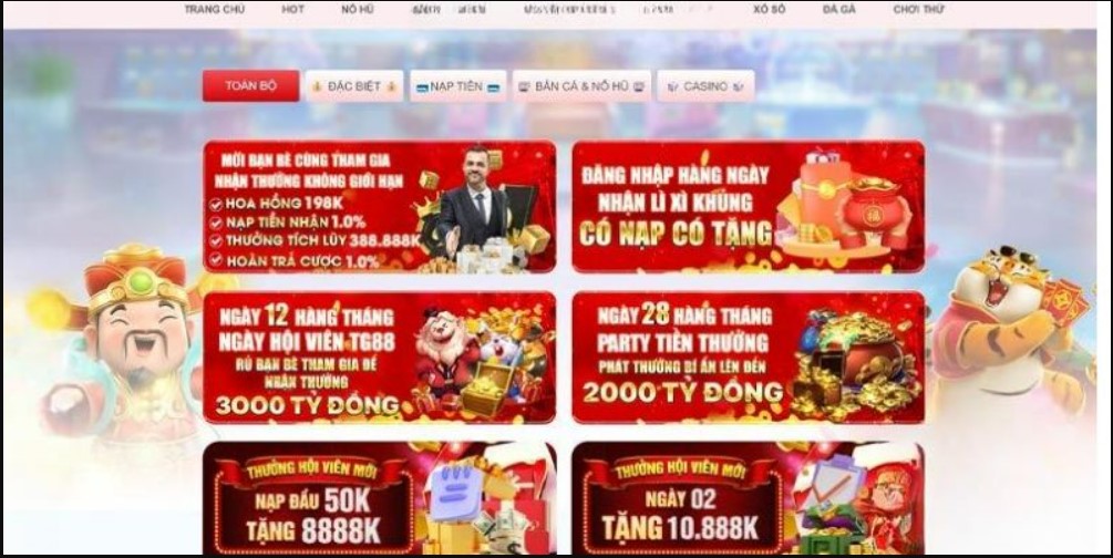 Khuyến mãi khủng tại nhà cái Tg88
